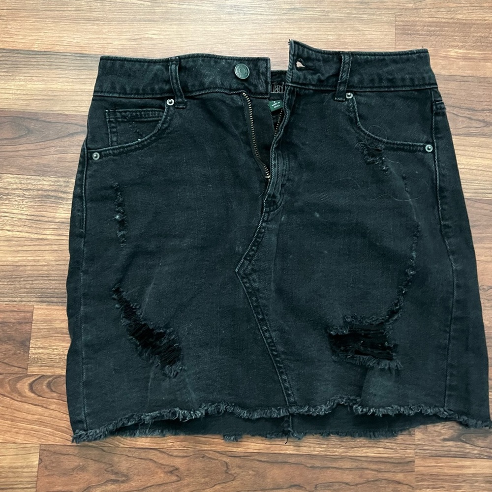 Black Jean Skirt